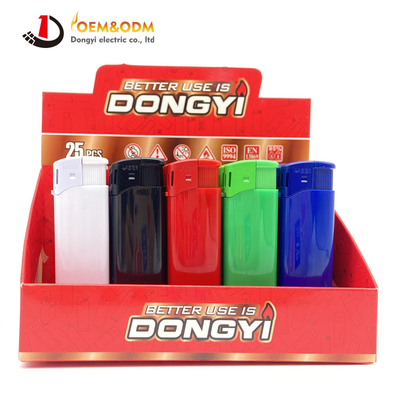 Dongyi 2025 OEM 82mm Bright-coloured Lighters Cigar Smoking Electric Custom Logo Gas Cigarette Lighter