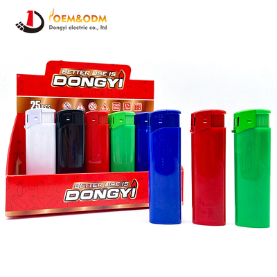 Dongyi 2025 OEM 82mm Bright-coloured Lighters Cigar Smoking Electric Custom Logo Gas Cigarette Lighter