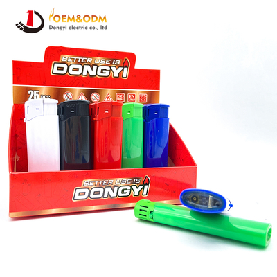 Dongyi 2025 OEM 82mm Bright-coloured Lighters Cigar Smoking Electric Custom Logo Gas Cigarette Lighter