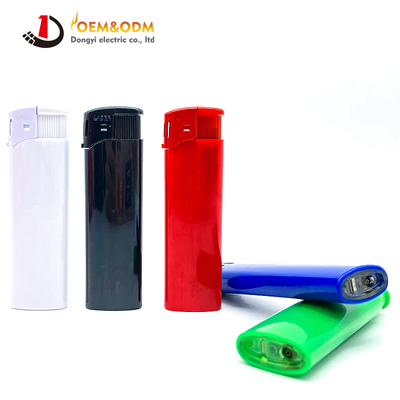 Dongyi 2025 OEM 82mm Bright-coloured Lighters Cigar Smoking Electric Custom Logo Gas Cigarette Lighter