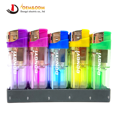 Dongyi 2025 OEM 81mm Disposable Plastic Electronic Lighters Cigar Smoking Electric Custom Logo Gas Cigarette Lighter