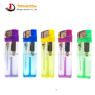 Dongyi 2025 OEM 81mm Disposable Plastic Electronic Lighters Cigar Smoking Electric Custom Logo Gas Cigarette Lighter