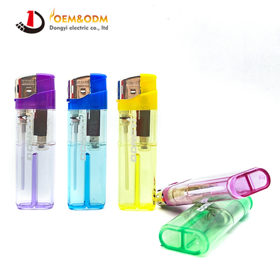 Dongyi 2025 OEM 81mm Disposable Plastic Electronic Lighters Cigar Smoking Electric Custom Logo Gas Cigarette Lighter