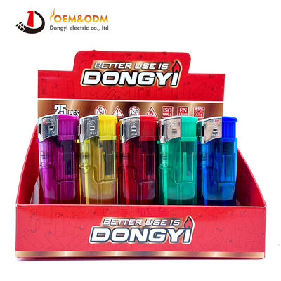 Dongyi 2025 OEM 82mm Refillable Pretty Colors Lighters Cigar Smoking Electric Custom Logo Gas Cigarette Lighter