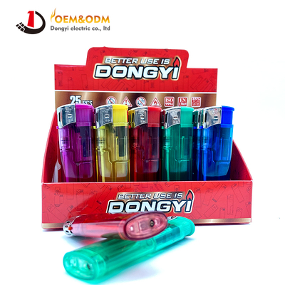 Dongyi 2025 OEM 82mm Refillable Pretty Colors Lighters Cigar Smoking Electric Custom Logo Gas Cigarette Lighter