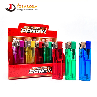 Dongyi 2025 OEM 82mm Refillable Pretty Colors Lighters Cigar Smoking Electric Custom Logo Gas Cigarette Lighter