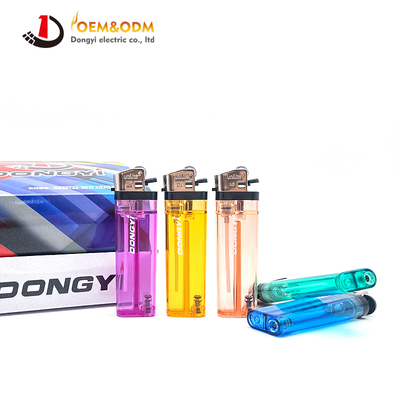 Dongyi 2025 OEM 80mm Refillable  Plastic Flint Lighters Cigar Smoking Electric Custom Logo Gas Cigarette Lighter