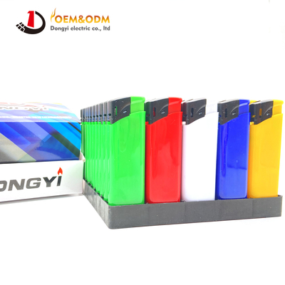 Dongyi 2025 OEM 81mm Disposable Colorful Electronic Lighters Cigar Smoking Electric Custom Logo Gas Cigarette Lighter