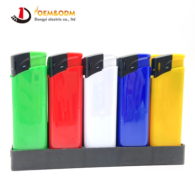 Dongyi 2025 OEM 81mm Disposable Colorful Electronic Lighters Cigar Smoking Electric Custom Logo Gas Cigarette Lighter