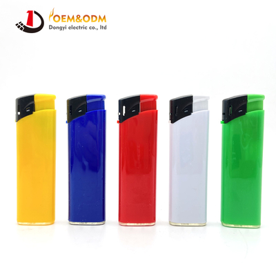 Dongyi 2025 OEM 81mm Disposable Colorful Electronic Lighters Cigar Smoking Electric Custom Logo Gas Cigarette Lighter
