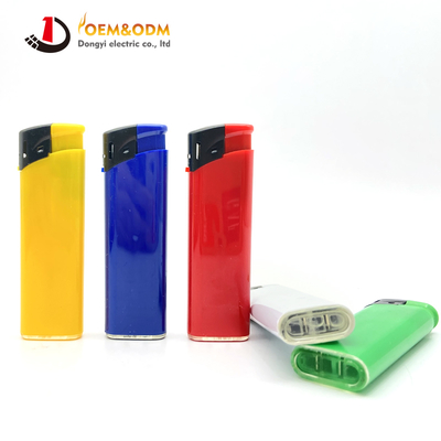 Dongyi 2025 OEM 81mm Disposable Colorful Electronic Lighters Cigar Smoking Electric Custom Logo Gas Cigarette Lighter