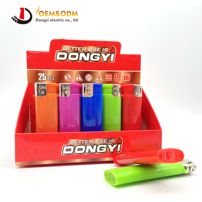 Dongyi 2025 OEM 75mm Disposable Plastic Electronic Lighters Cigar Smoking Electric Custom Logo Gas Cigarette Lighter