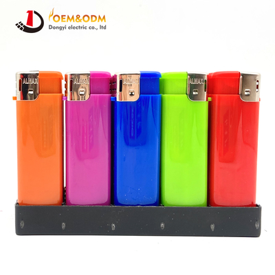 Dongyi 2025 OEM 75mm Disposable Plastic Electronic Lighters Cigar Smoking Electric Custom Logo Gas Cigarette Lighter