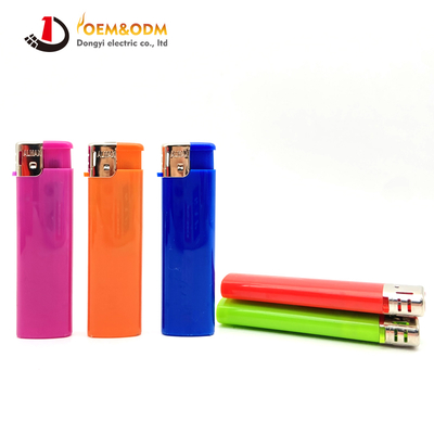 Dongyi 2025 OEM 75mm Disposable Plastic Electronic Lighters Cigar Smoking Electric Custom Logo Gas Cigarette Lighter