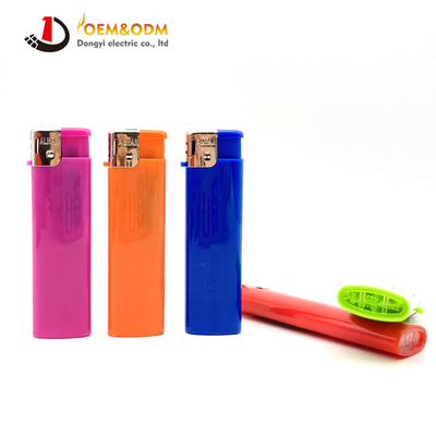 Dongyi 2025 OEM 75mm Disposable Plastic Electronic Lighters Cigar Smoking Electric Custom Logo Gas Cigarette Lighter