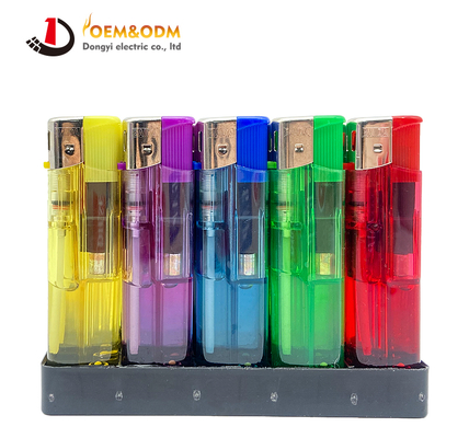 Dongyi 2025 OEM 81mm Refillable Plastic Electronic Lighters Cigar Smoking Electric Custom Logo Gas Cigarette Lighter