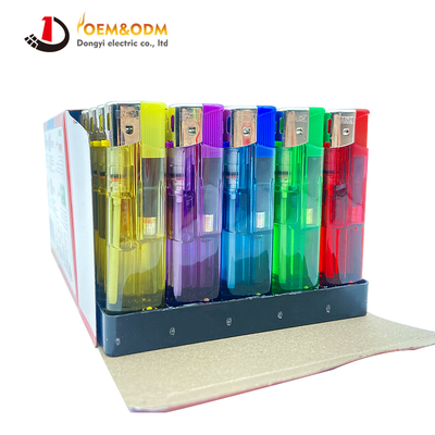 Dongyi 2025 OEM 81mm Refillable Plastic Electronic Lighters Cigar Smoking Electric Custom Logo Gas Cigarette Lighter