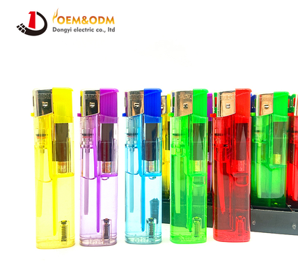 Dongyi 2025 OEM 81mm Refillable Plastic Electronic Lighters Cigar Smoking Electric Custom Logo Gas Cigarette Lighter