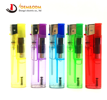 Dongyi 2025 OEM 81mm Refillable Plastic Electronic Lighters Cigar Smoking Electric Custom Logo Gas Cigarette Lighter