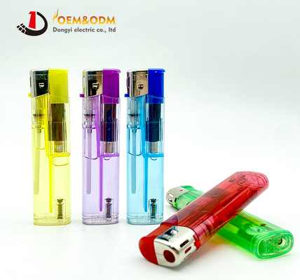 Dongyi 2025 OEM 81mm Refillable Plastic Electronic Lighters Cigar Smoking Electric Custom Logo Gas Cigarette Lighter