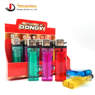 Dongyi 2025 OEM 80mm Disposable  Plastic Flint Lighters Cigar Smoking Electric Custom Logo Gas Cigarette Lighter
