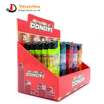 Dongyi 2025 OEM 82mm  Refillable Lighters With LED Cigar Smoking Electric Custom Logo Gas Cigarette Lighter