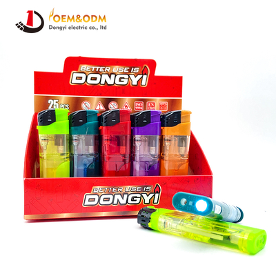 Dongyi 2025 OEM 82mm  Refillable Lighters With LED Cigar Smoking Electric Custom Logo Gas Cigarette Lighter