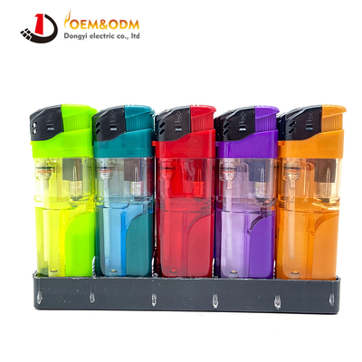 Dongyi 2025 OEM 82mm  Refillable Lighters With LED Cigar Smoking Electric Custom Logo Gas Cigarette Lighter