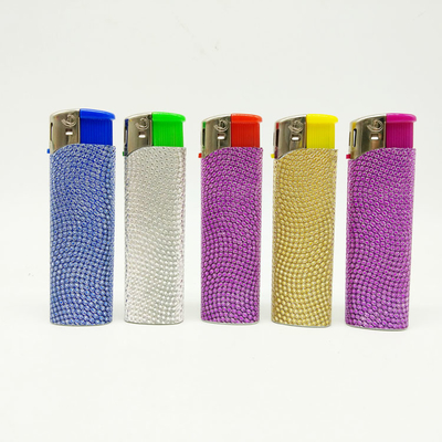 Factory Wholesale Europe Child Resistance Refillable Diamond Surface Electronic Lighter