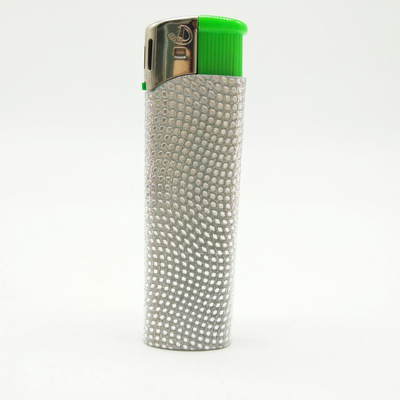 Factory Wholesale Europe Child Resistance Refillable Diamond Surface Electronic Lighter