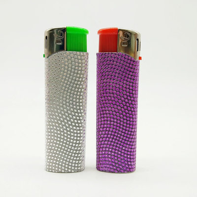 Factory Wholesale Europe Child Resistance Refillable Diamond Surface Electronic Lighter