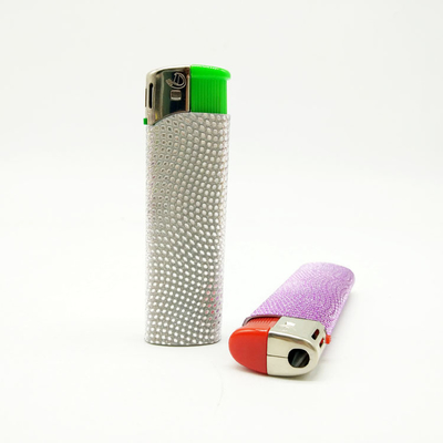 Factory Wholesale Europe Child Resistance Refillable Diamond Surface Electronic Lighter