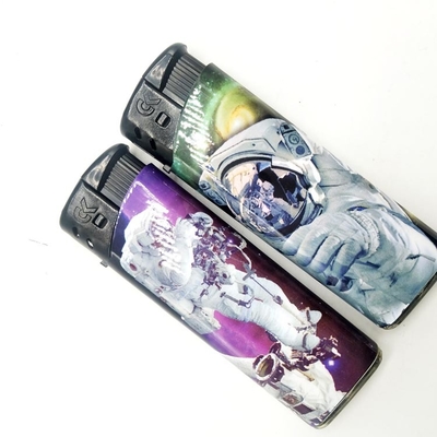 Astronaut Labels Black Windcap Cigarette Lighter