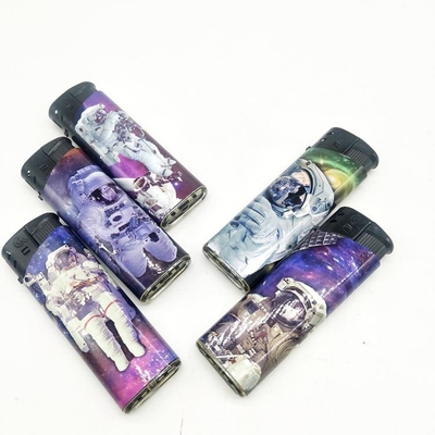 Astronaut Labels Black Windcap Cigarette Lighter