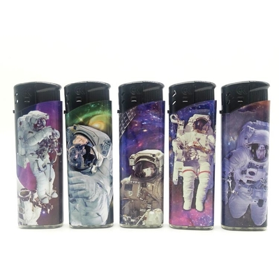 Astronaut Labels Black Windcap Cigarette Lighter