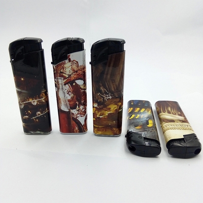 Black Windcap Wrapped Labels Electric Gas Lighter