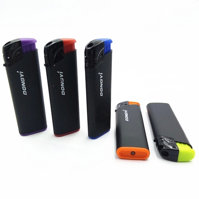 Black Windcap Colorful Press Button DY-068 Electric Gas Lighter