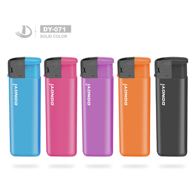 Promotional Price DY-071 Black Windcap Black Press Button Electric Gas Lighters with Lovely Labels